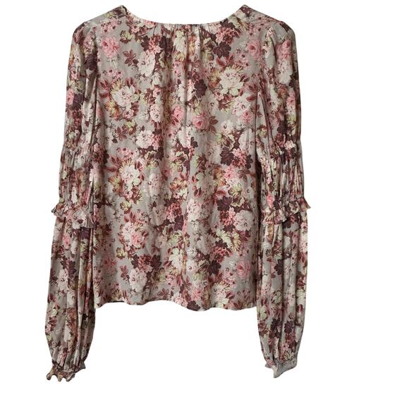 LoveShackFancy Floral Long Sleeve Blouse - Picture 3 of 8